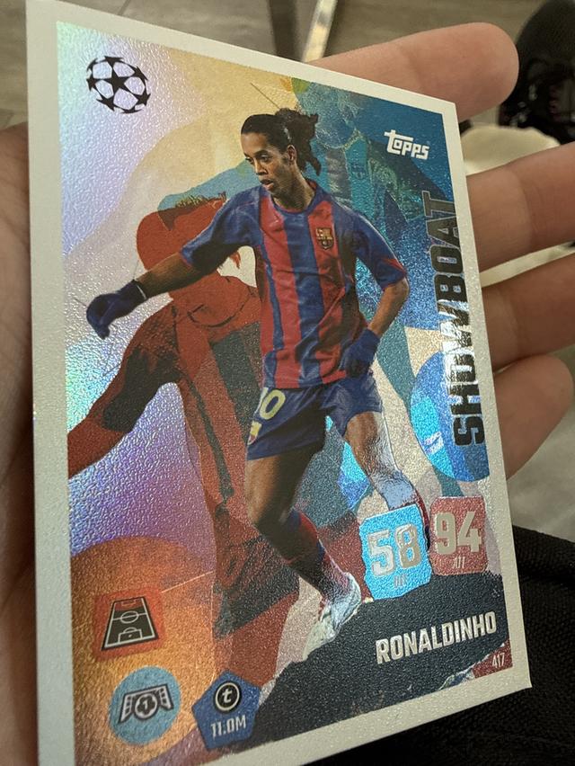 Ronaldinho showboat mach attax card fc barcelona dff 58 att 94 i 3