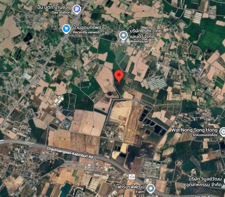 ขายที่ดินบ้านซ่อง 20 ไร่ ใกล้ถนนเส้น319-2กม. อ.พนมสารคาม ฉะเชิงเทรา 1