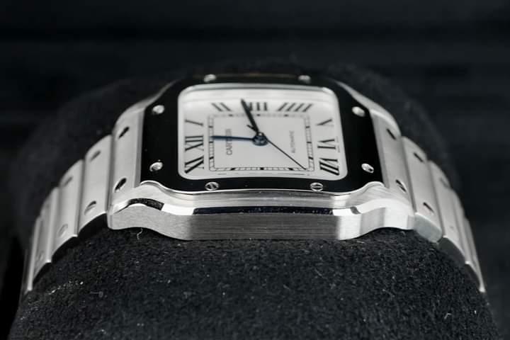 ขายนาฬิกามือสอง Cartier Santos de Cartier medium size white dial ปี 2023  2