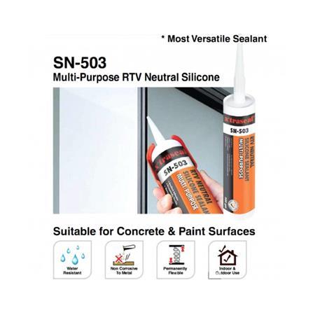 SN-503 ซิลิโคนอเนกประสงค์ สูตรไร้กรด (SN-503 Multi-Purpose Neutral Silicone Sealant) 2