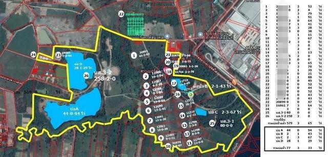 ขายที่ดินผังม่วงแปลงยาวฉะเชิงเทรา ขายที่ดินผังม่วงใกล้นิคมเกตย์เวย์ซืตี้ ผังม่วงลาย 579 ไร่
