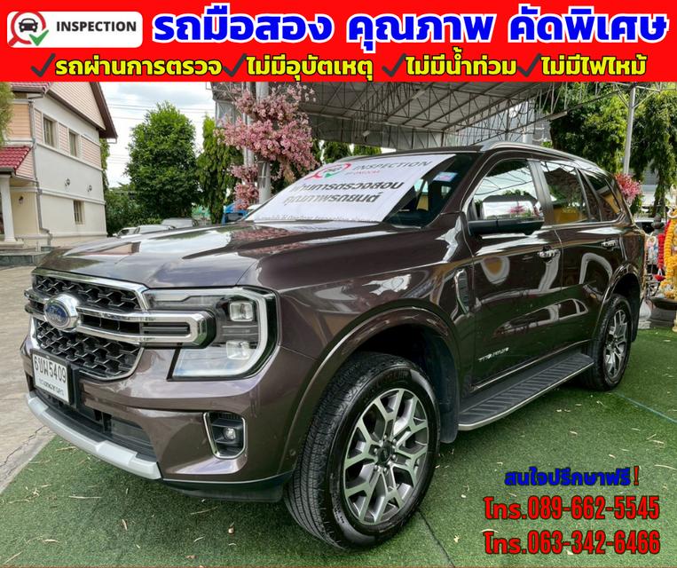 🔴ปี2025 Ford EVEREST 2.0 Titanium+ 4WD. 🔴มี Sunroof 🔴ไมล์แท้ 28,xxxกม. 🔴ยังมีรับประกันศูนย์ ถึง2029