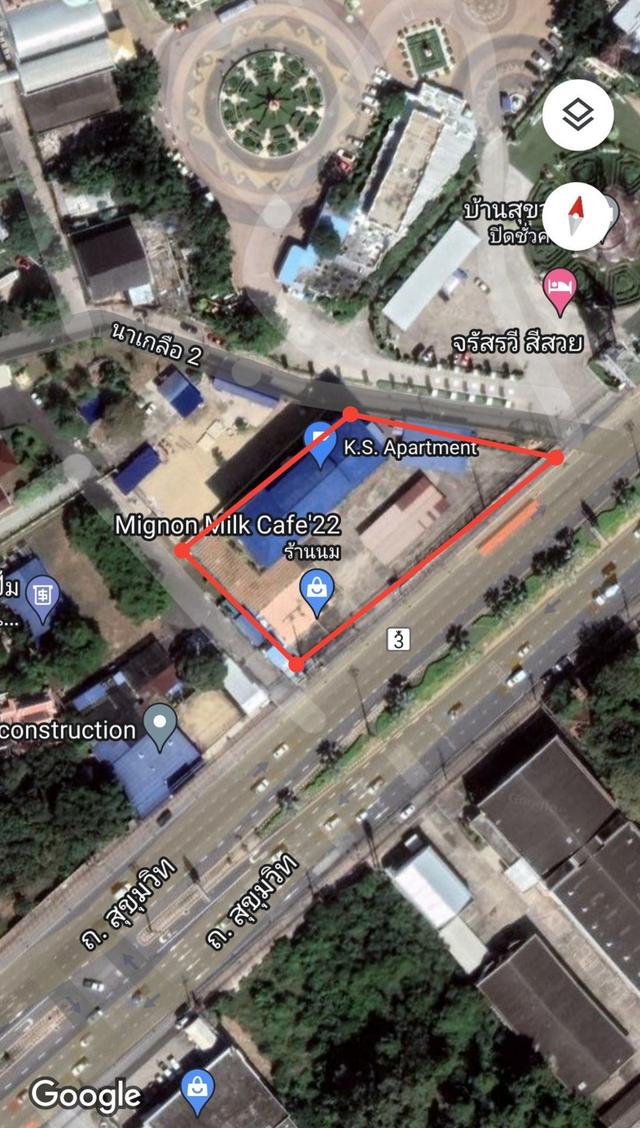 📢 ขายที่ดินพร้อมสิ่งปลูกสร้าง​ ทำเลทอง ติดถนนสุขุมวิท พัทยา-นาเกลือ‼️ 1