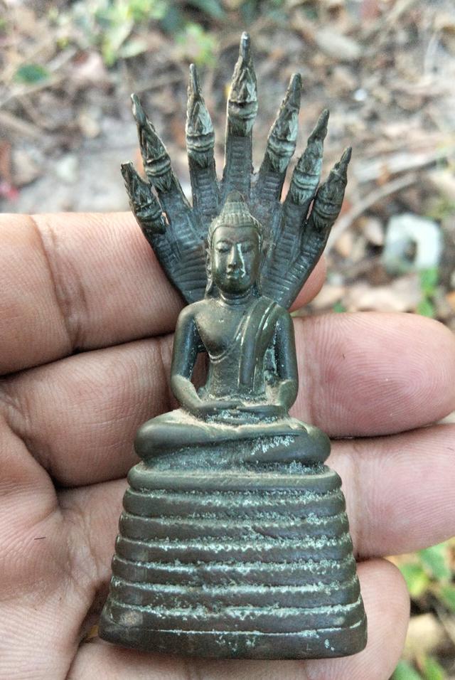 หล่อพระนาคปรก เนื้อสำริด  วัดมุจลินทสราราม ร