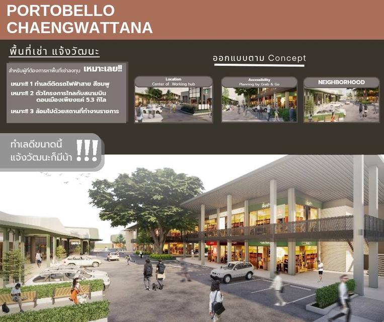 เช่าพื้นที่ขาย PORTOBELLO CHAENGWATTANA 2