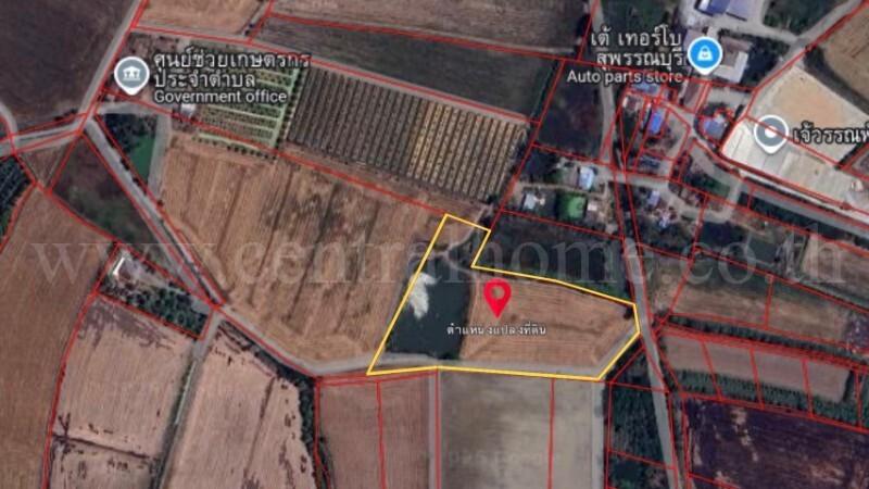 ที่ดิน 9-3-99.5 ไร่ ดอนโพธิ์ - สุพรรณบุรี มีผู้เช่า ทำเลดี 17