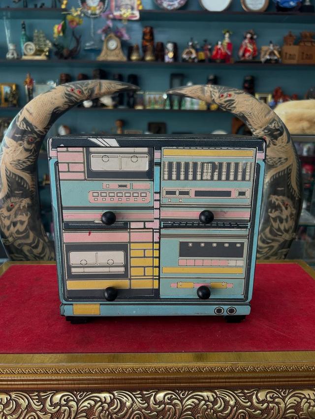 ตู้ไม้ มี 4 ลิ้นชัก สำหรับตั้งโต๊ะ สไตล์วินเทจ