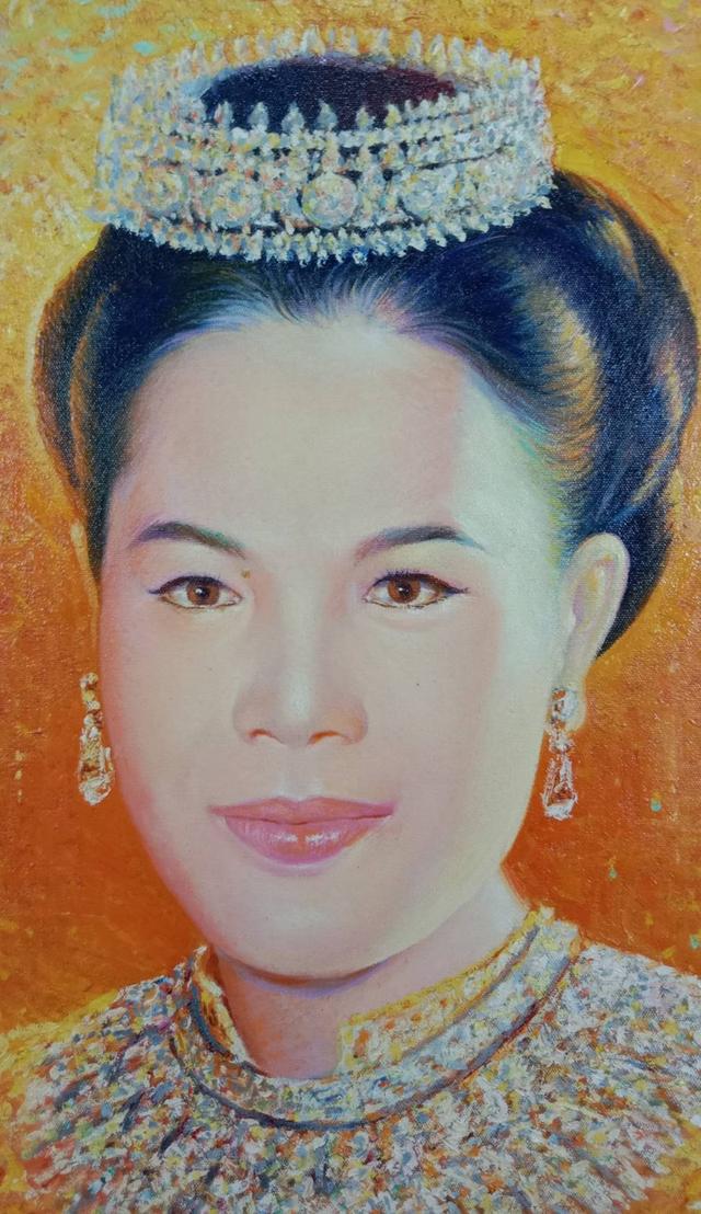 116.ภาพวาดสีน้ำมันพระบรมสาทิสลักษณ์ สมเด็จพระบรมราชินีนาถในรัชกาลที่9 2