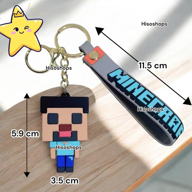 Minecraft พวงกุญแจมายคราฟ พวงกุญแจรถยนต์ ห้อยกระเป๋าสวยๆ ของเล่นการ์ตูนน่ารัก หรือเป็นของขวัญวันเกิด 10