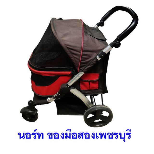 รถเข็นสุนัข แมว Dodopet DX669 คันใหญ่ สีดำแดง มือสอง