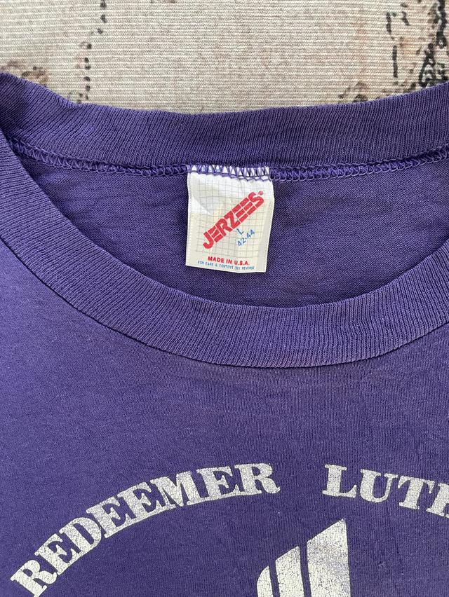 Vtg tees ตะเข็บเดี่ยว ผ้า 50/50 90s ป้าย jerzees จาก u.s. รูปที่ 4