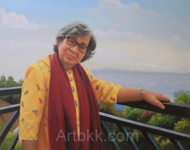 ภาพวาดบรรพบุรุษปู่ย่าตายายญาติผู้ใหญ่ที่เคารพรัก 9