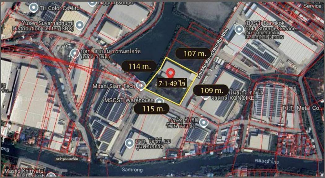 ขาย โรงงานพร้อมที่ดิน  7-1-49.5 ไร่ บางนา กม.19 ผังสีม่วง ใกล้ทางด่วน เเปลงสวยมาก 1