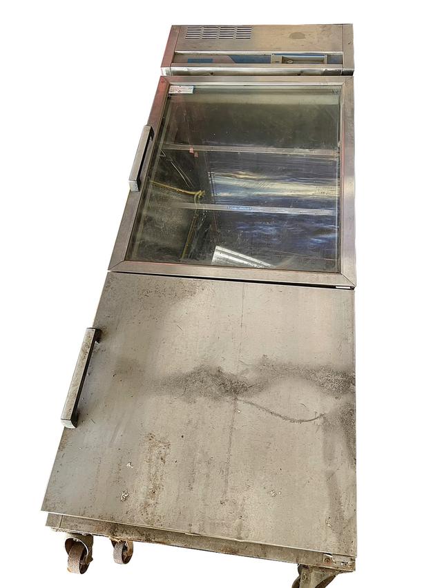 ตู้แช่แข็งและตู้แช่เย็น สแตนเลส สองชั้น สองประตู