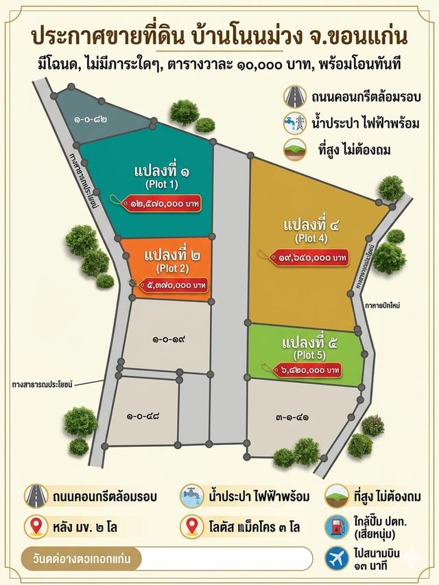 ที่ดินว่างเปล่าใกล้ ม.ขอนแก่น 5