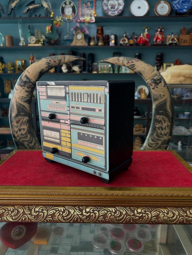 ตู้ไม้ มี 4 ลิ้นชัก สำหรับตั้งโต๊ะ สไตล์วินเทจ 6