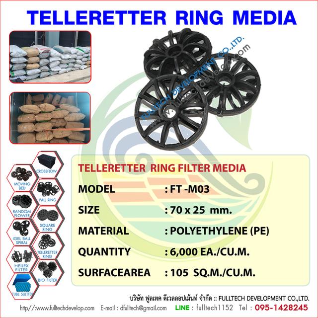 Bio Media FULLTECH จำหน่าย FT-M03 TELLERETTER RING (มีเดียโดนัท) พลาสติกมีเดีย สำหรับงานบำบัดอากาศ ฝุ่น ควัน ไบโอแก๊ส ก๊าซซัลเฟอร์ไดออกไซน์
