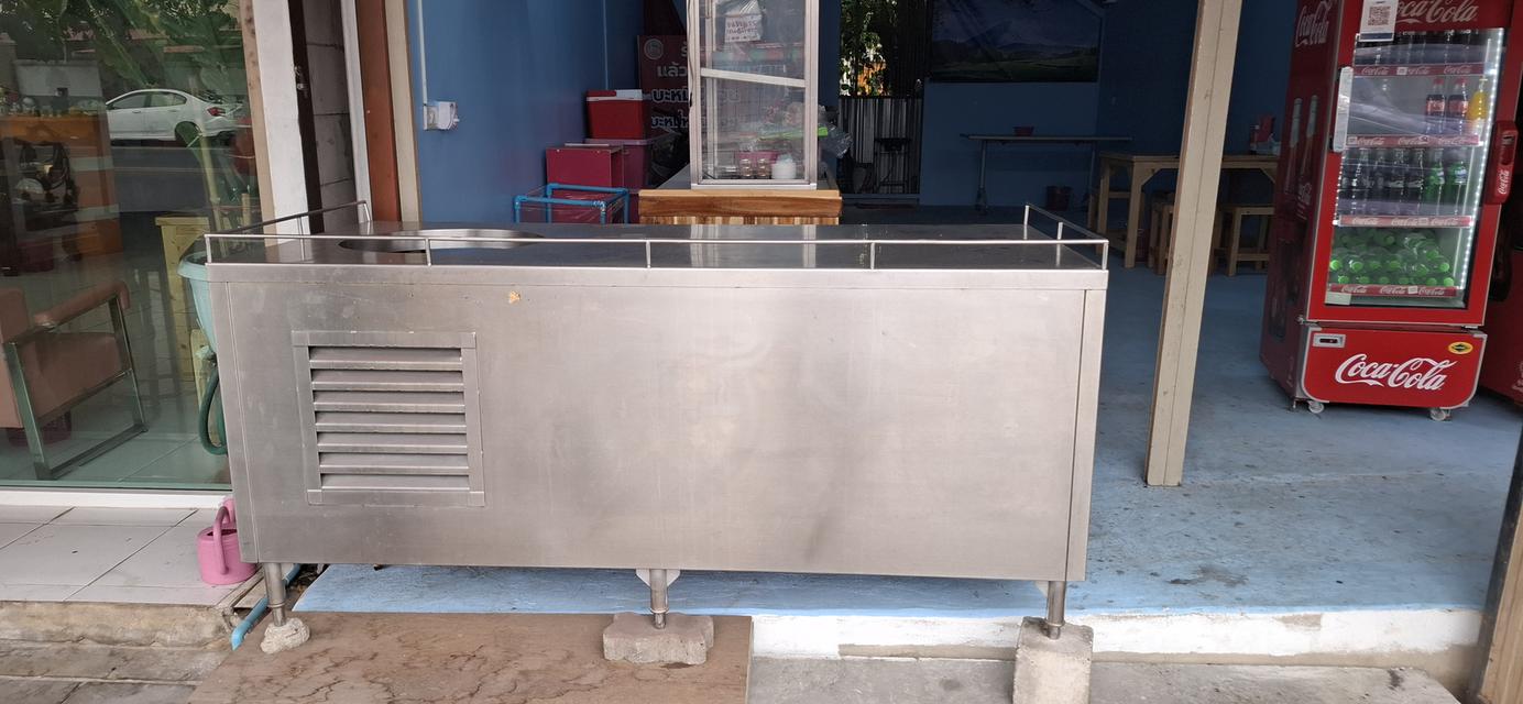 โต๊ะสแตนเลสขายก๊วยเตี๋ยวพร้อมตู้และหม้อ รูปย่อยที่ 4