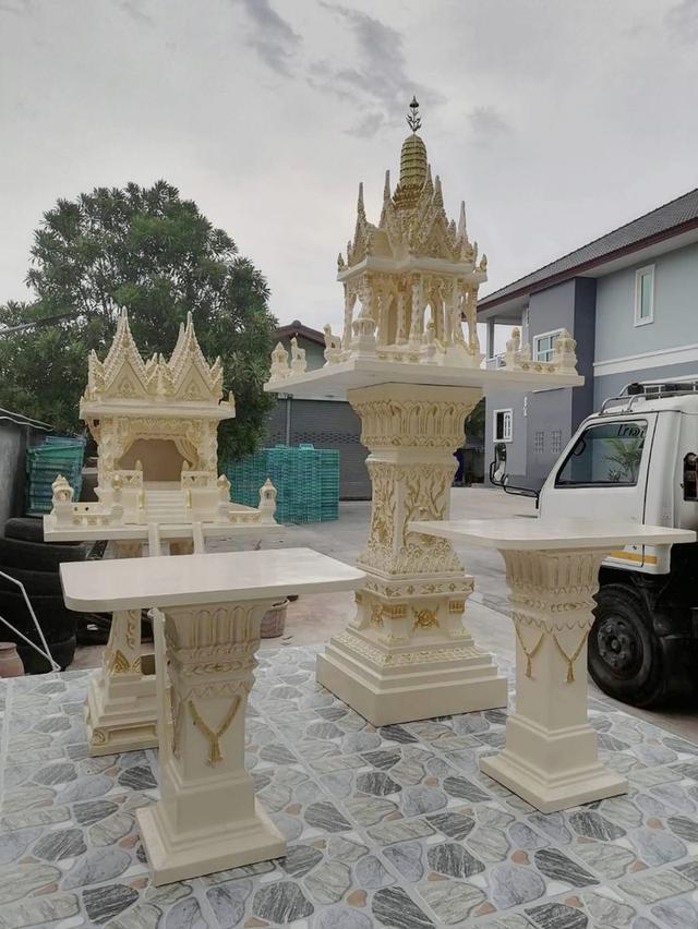 **โรงงานผลิตศาลมาเอง** รับผลิต-จำหน่าย ศาลพระภูมิ Spirit House ศาลโมเดิร์น ศาลเจ้าที่ ตา-ยาย พระพรหมติดกระจก เจดีย์ โต๊ะหินอ่อน รับซ่อมศาล บูรณะศาล 11