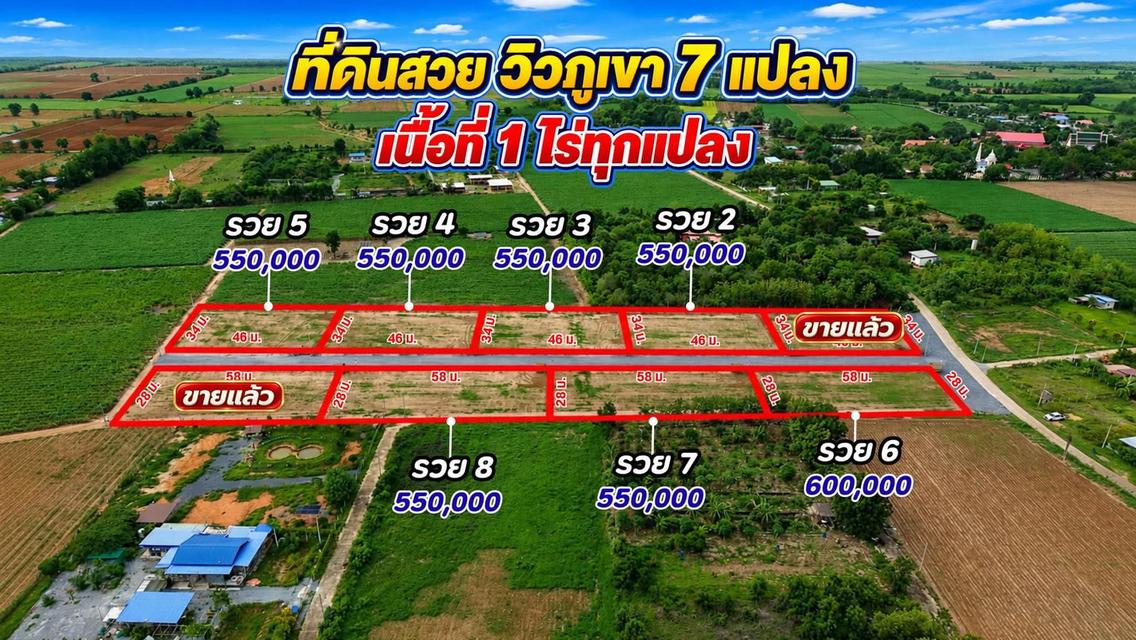 ที่ดินทำบ้านสวน วิวภูเขา น้ำไฟเน็ตพร้อม ทำเลดี ใกล้ กทม. 2