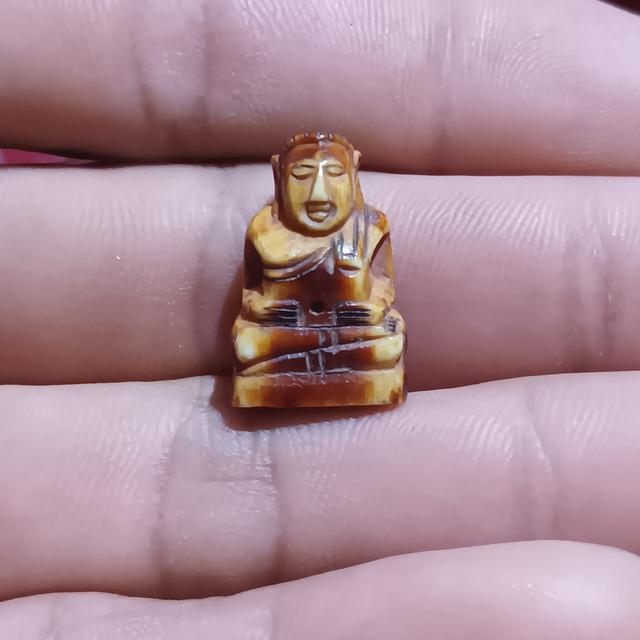 พระสังกัจจาย แกะจากงา มีรอยจาร