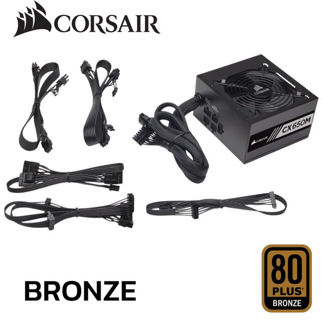 ชุดจ่ายไฟคอมพิวเตอร์เดสท็อป Corsair® CX650M มือสอง แท้ ราคา 840 บาท รวมค่าส่งทั่วไทย
