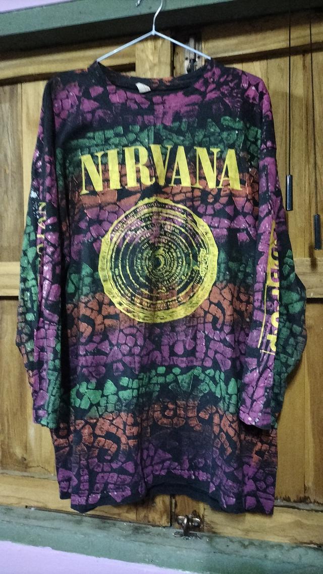 Vintage 90s Nirvana Overprint Sub Pop Very Rare Bootleg Longsleeve