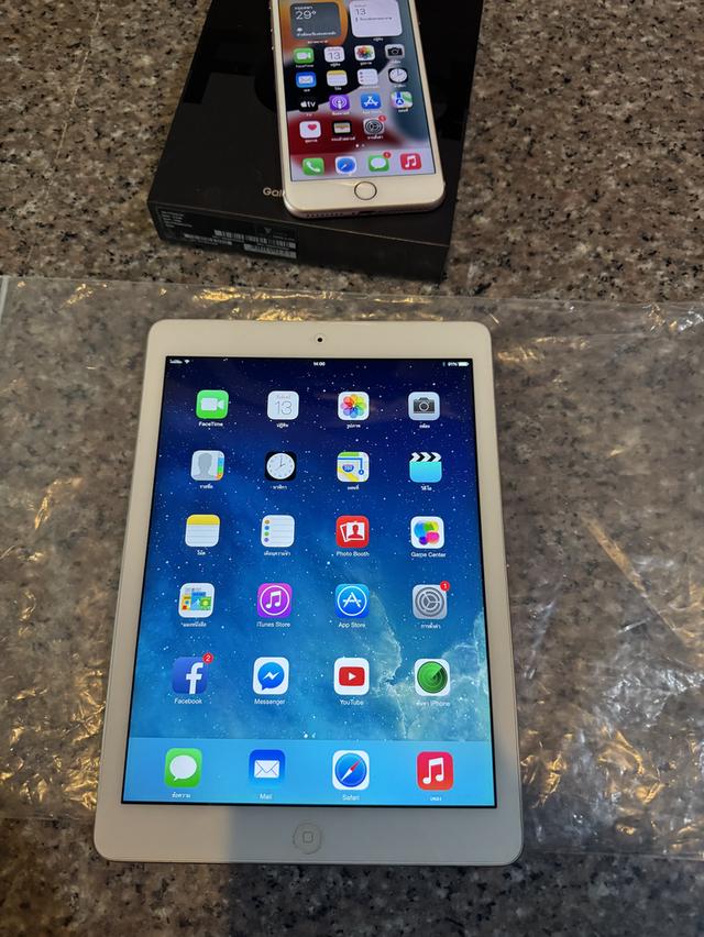 ขายiPadAirสีSilver16กิ๊กสูนTrue Wifi Celluer ใส่ซิมได้ใช้งานดีถูกๆ