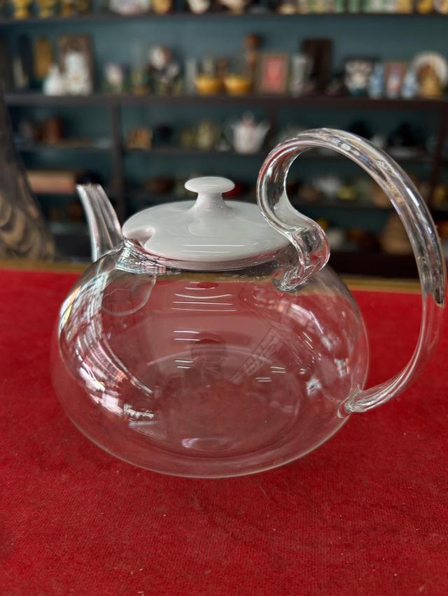 กาน้ำชาแก้วเป่า งานแก้เป่าอย่างบาง สภาพไม่ผ่านการใช่ 4