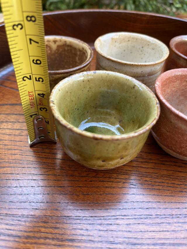 ชุดถ้วยชา/สาเก จำนวน 5 ใบ งานดินเผาทำมือ รูปที่ 6