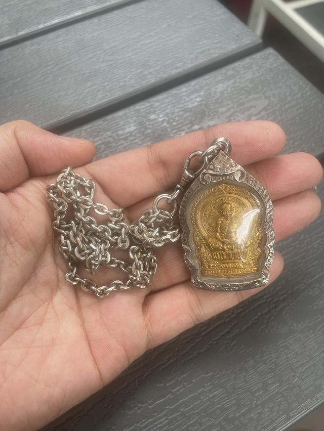 ขายสร้อยเงินแท้หนัก3บาทพร้อมหวงห่อยพระตัวพุ็ค