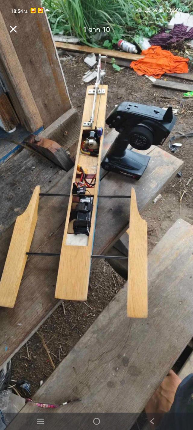 เรือบังคับริกเกอร์มอเตอร์กระดิ่ง 3,200 kv speed sky walk 40 แอมป์เล่นน้อยมากของใหม่ทั้งหมด