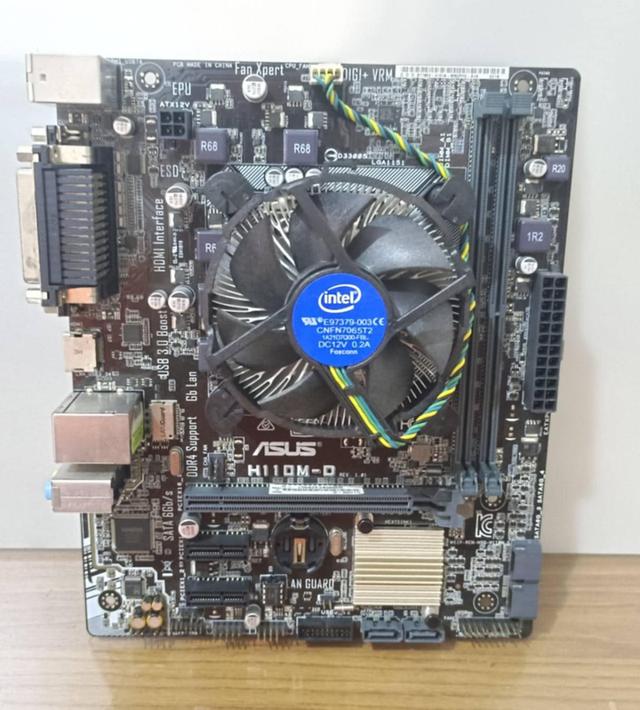 Mainboard (เมนบอร์ด) ASUS (1151) ASUS H110M-D พร้อม CPU Core i5 6400 และซิ้งพัดลมระบายความร้อน พร้อมใช้งาน