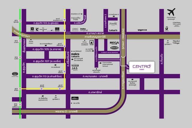 PB5120 ขายบ้านเดี่ยว โครงการ เซนโทร บางนา เฟส2 หน้าบ้านหันทิศใต้ 11