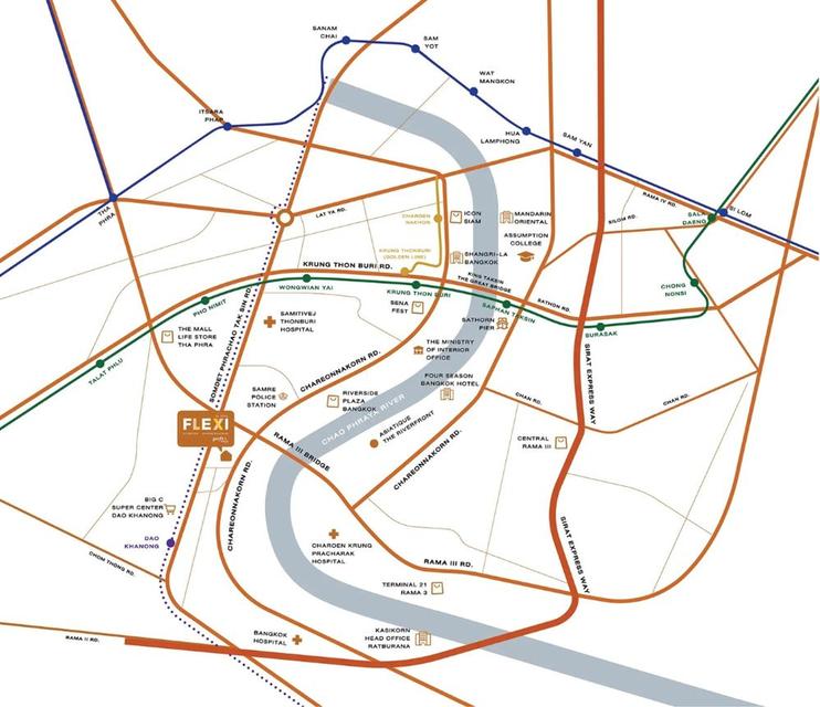 ขายดาวน์คอนโด Flexi Riverview – เจริญนคร ชั้น 18 (Rare Unit วิวแม่น้ำ+วิวสระ) ทำเลดี ใกล้ MRT ดาวคะนอง  14