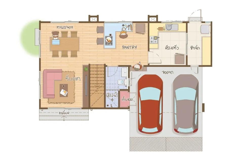 บ้านแฝดใหญ่ อณาสิริ วงแหวน ลำลูกกา แบบAKI บิ้วอินพร้อมอยู่ 11