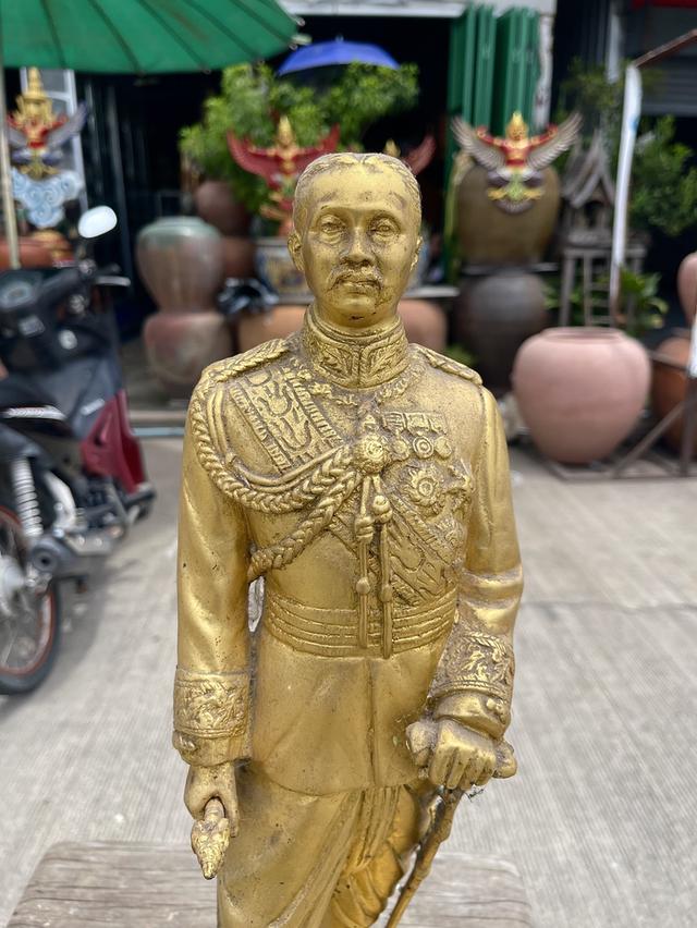 พระบรมรูป รัชกาลที่5 พระบาทสมเด็จพระจุลจอมเกล้าเจ้าอยู่หัว ผิวเปียกทอง