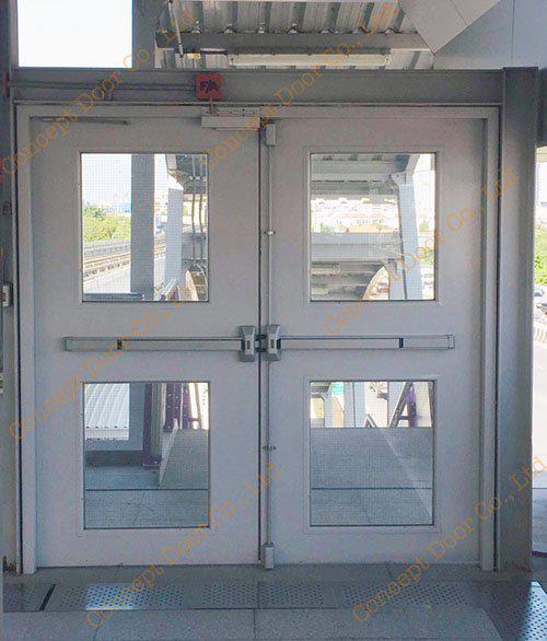 ประตูหนีไฟบานคู่ (Fire resistant steel door) 3