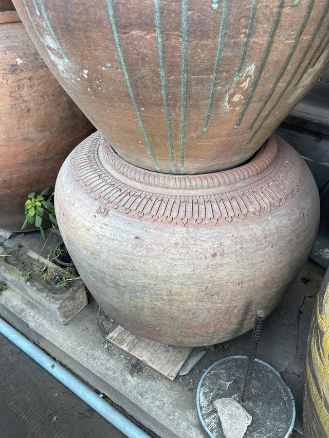 โอ่งโบราณ โอ่งเก่า โอ่งไทย และโอ่งจีน รูปแบบต่างๆ ใบใหญ่ ภาชนะดินเผาโบราณ รูปที่ 9