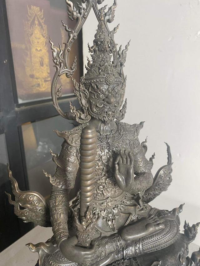 ท้าวเวสสุวรรณ หน้าตัก5นิ้ว เนื้อบรอนซ์ รุ่นพระธาตุดอยตุง เชียงราย ปี64 2