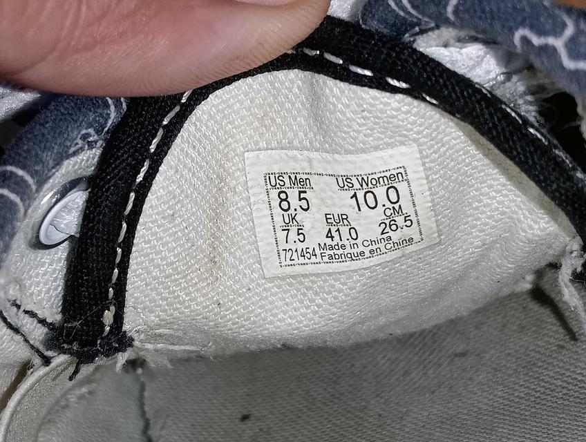 VANS รองเท้าผ้าใบเปิดส้น มือสอง สภาพเหมือนใหม่ จัดส่งฟรี! เก็บปลายทาง 7