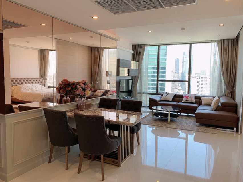 CB62 ให้เช่าคอนโดลักชัวรี่ The Bangkok Sathorn ห้องตกแต่งสวย Built-in interior