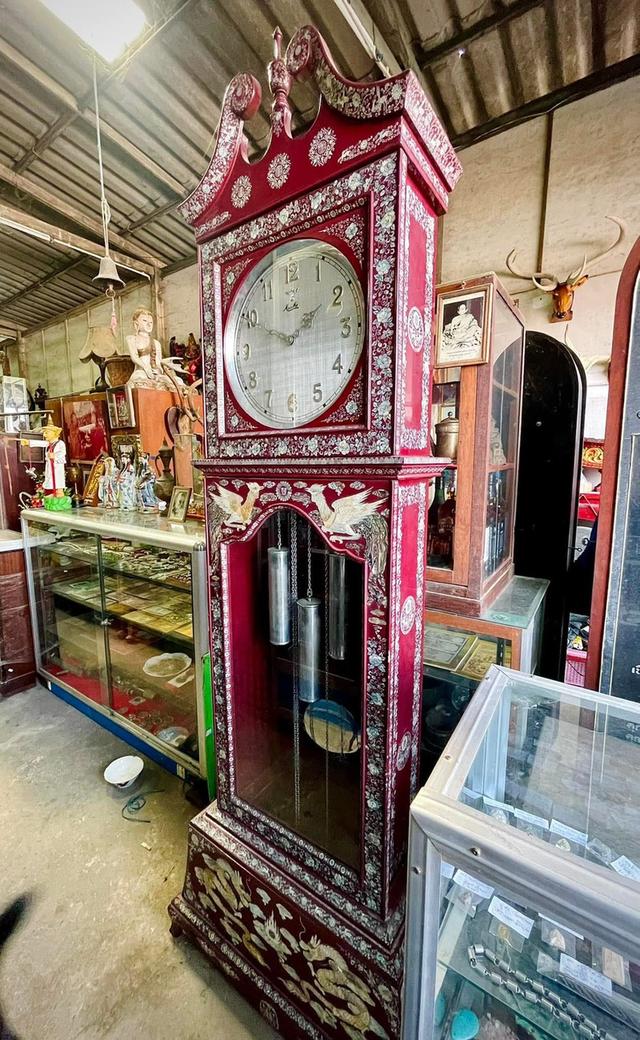 นาฬิกาตั้งพื้น ประดับมุก นาฬิกาตั้งพื้นโบราณ 2