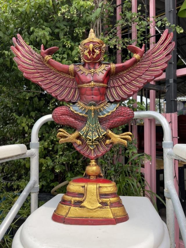 พญาครุฑตั้งโต๊ะบูชา ครุฑองค์ลอย ขนาด50ซม ครุฑหน้าเทพบุตร 6