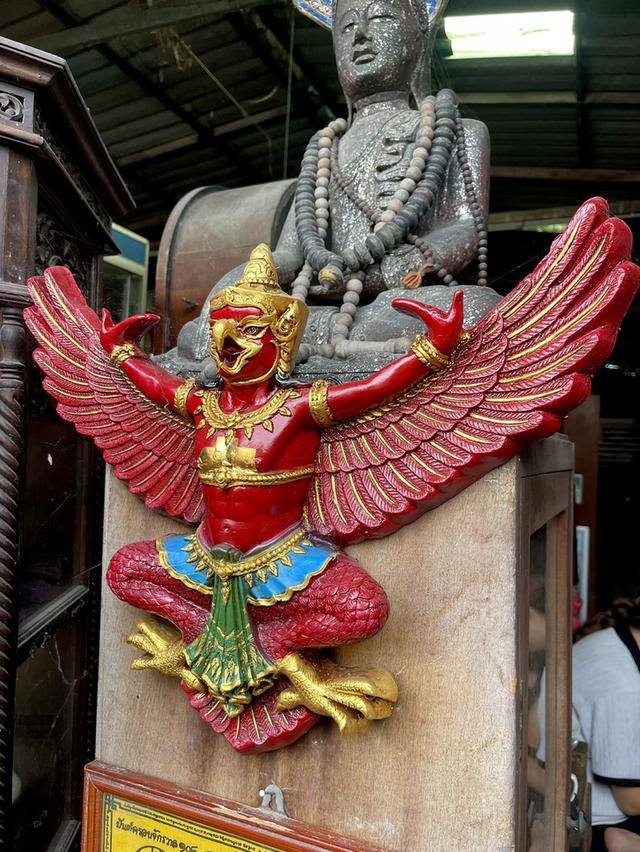 พญาครุฑ สีแดง สุบรรณ ขนาด50ซม ครุฑแขวนผนัง ครุฑเก่า