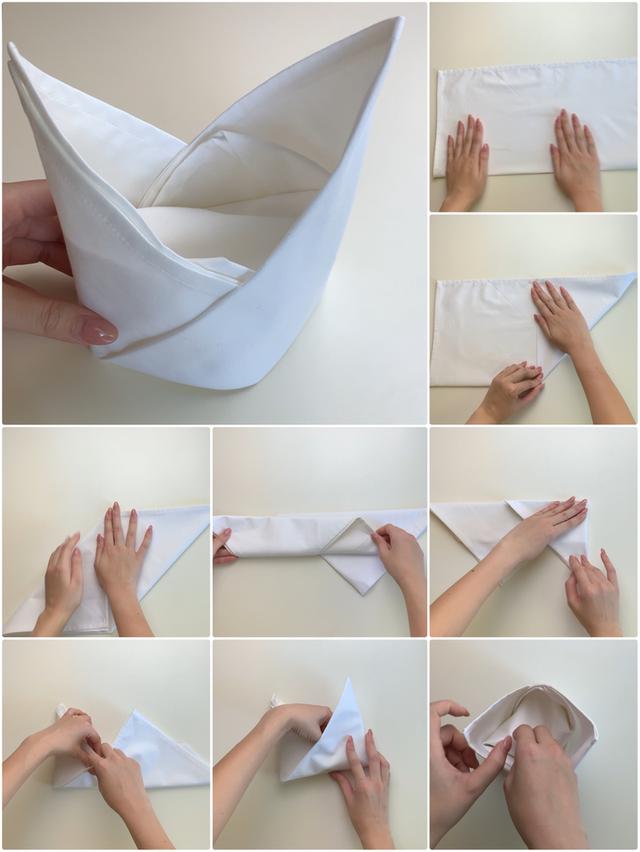 Napkin ผ้าเช็ดปาก สีขาว จัดโต๊ะ ร้านอาหาร โรงแรม