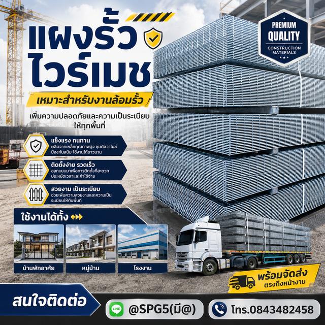 รั้วไวร์เมช เหมาะสำหรับงานล้อมรั้ว เพิ่มความปลอดภัยและความเป็นระเบียบให้ทุกพื้นที่ ใช้งานได้ทั้ง บ้านพักอาศัย และอาคารสำนักงาน พื้นที่ก่อสร้าง แ