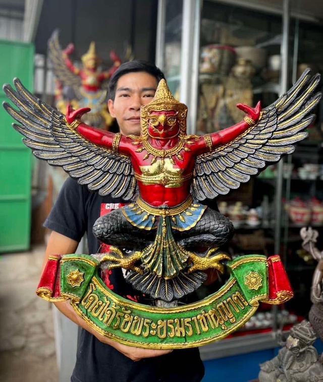 พญาครุฑหน้าเทพ ครุฑแขวนผนัง ขนาด70ซม 3