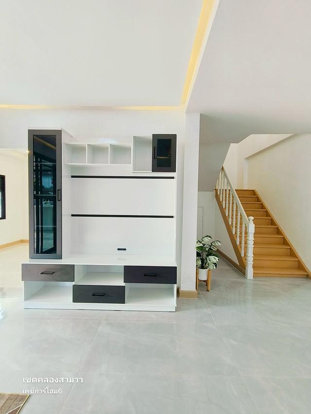 บ้านเดี่ยวมีนบุรี  คลองสามวา  นิมิตใหม่  หมู่บ้านเคซีการ์เด้นโฮม 6 บ้าน 4 ห้องนอน มีห้องนอนชั้นล่าง นัดชมบ้าน 085-318-6868 คุณวา 10