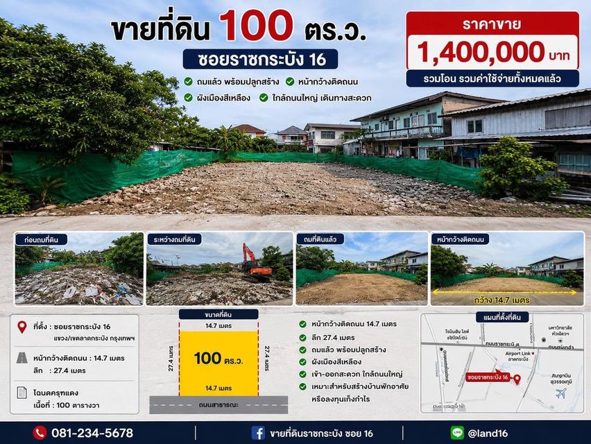 ที่ดิน ลาดกระบัง 16 ไกล้สนามบิน 6